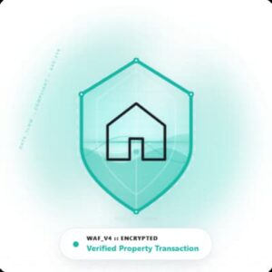 PropTech Security Shield - Teal Holographic